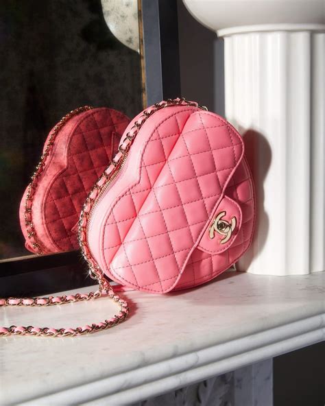 heartbag chanel|Chanel heart shaped bag.